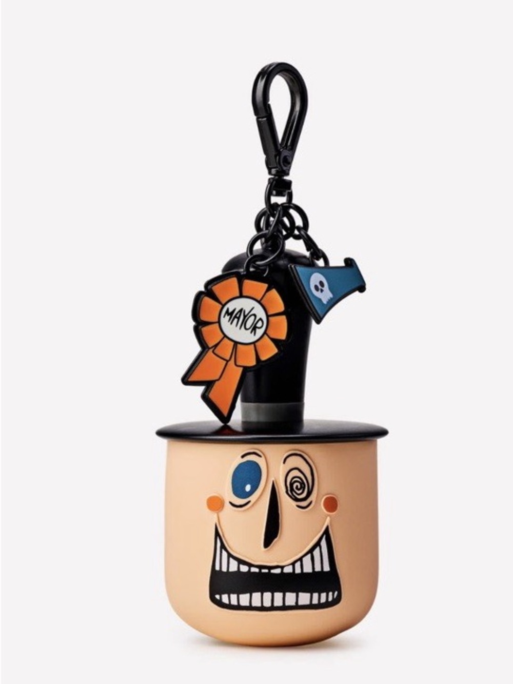 Bath & Body Works Black, White, Blue & Orange Mayor Hat Character Keychain - Picture 2 of 2